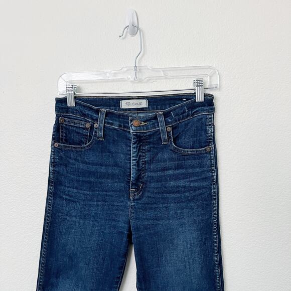 [Madewell] Dark Hayes Wash 10" High Rise Skinny Jeans Stretch Denim Size 26 - Picture 9 of 11